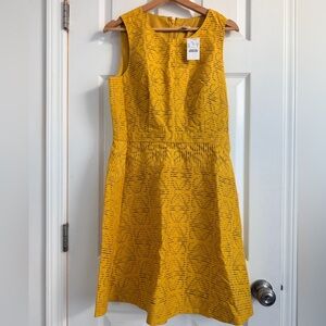 J. Crew Mustard Yellow Textured Dress NWT